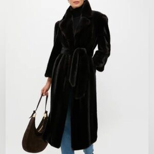 Tuckernuck‎ Brown Fur Carmella Coat Sz XL